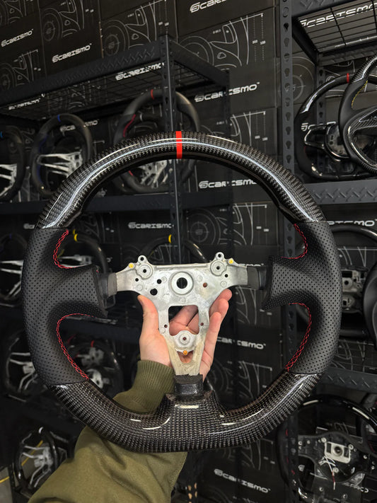 Carismo Steering Wheel For Nissan GT-R (R34) - Sport - Gloss Carbon - Perforated