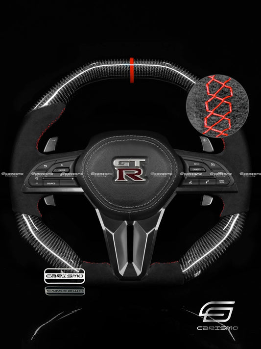 Carismo Steering Wheel For Nissan GT-R (R35 EBA) - Gloss Carbon - Signature