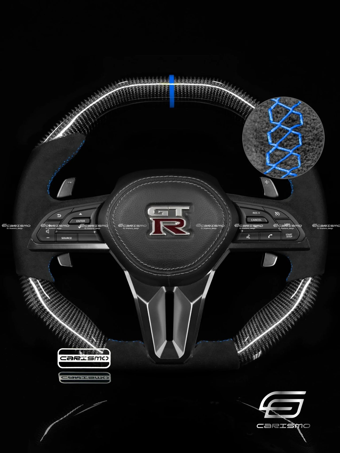 Carismo Steering Wheel For Nissan GT-R (R35 EBA) - Gloss Carbon - Signature