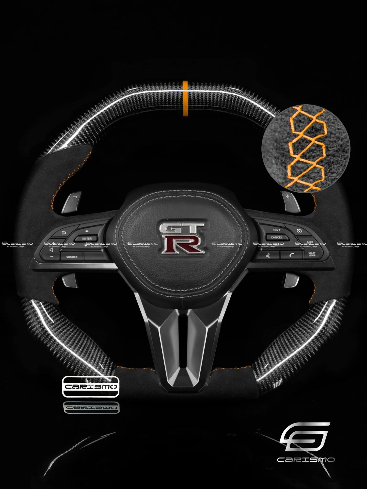 Carismo Steering Wheel For Nissan GT-R (R35 EBA) - Gloss Carbon - Signature