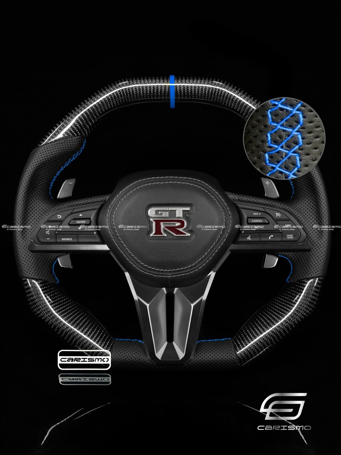 Carismo Steering Wheel For Nissan GT-R (R35 EBA) - Gloss Carbon - Signature
